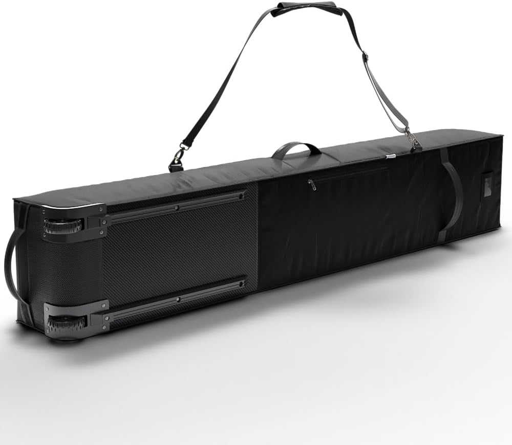 Rolling Double Ski Bag - Padded Ski Bag with Wheels for Air Travel