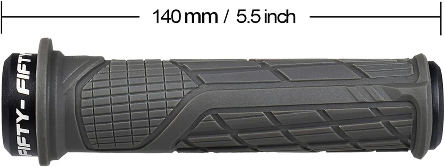 Mountain Bike Handlebar Grips, Single Lock-On MTB Grips, Comfortable and Lock On, Non-Slip Bicycle Handle, Fit for All Mountain, Enduro, Downhill