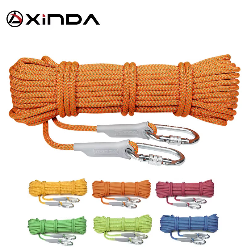 10M Professional Rock Climbing Rope 10.5Mm Diameter 5500Lbs High Strength Downhill Survival Safety Climbing