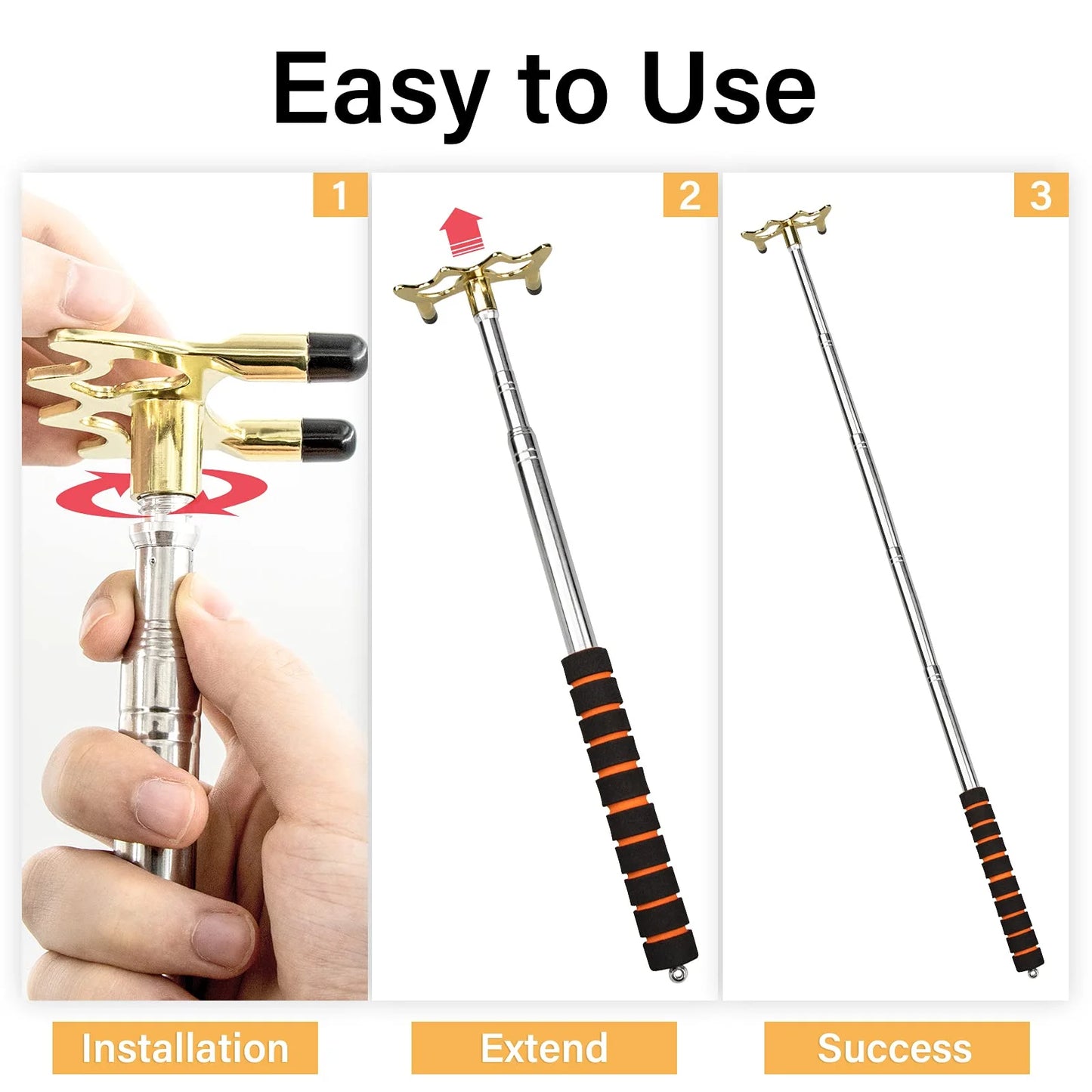 Billiard Bridge Stick Brass Interchangeable Billiard Bridge Head, Silver