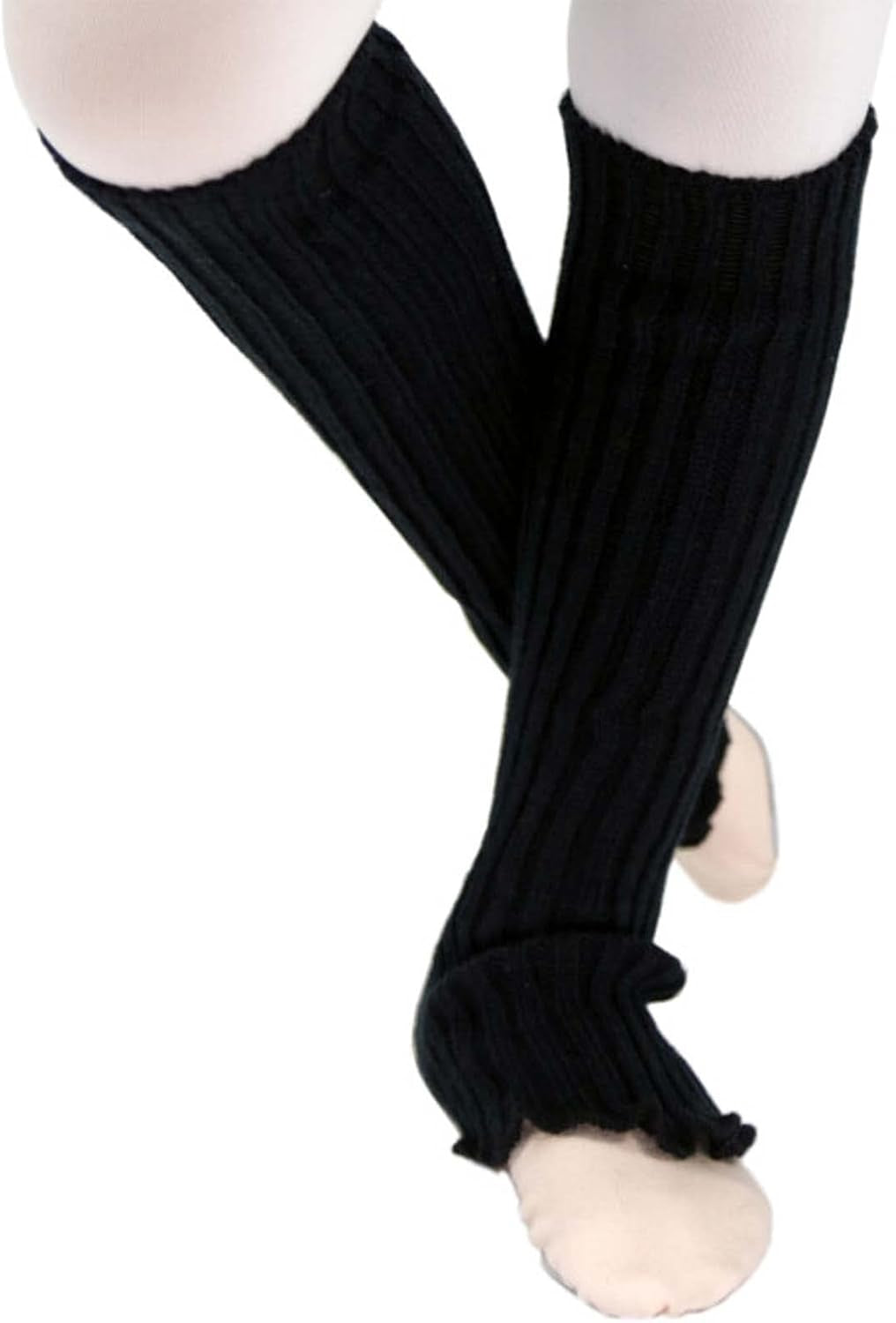 Ballet Leg Warmers for Girls Toddler Teens Stirrup Ankle Warmers Knitted Socks for Dance Practice Yoga Sports Casual