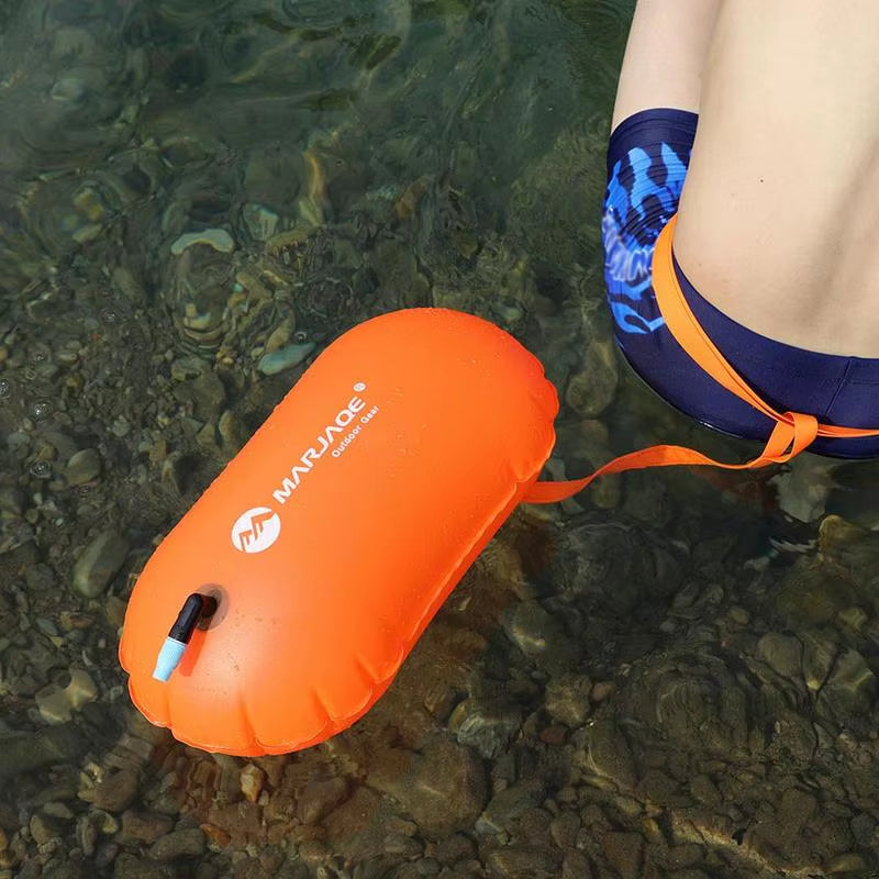 Swim Safe Buoy Tow Floats Inflatable Life Saving Swim Buoy PVC Inflated Air Drying Bag Drift Bag for Swimming Pool Open Water