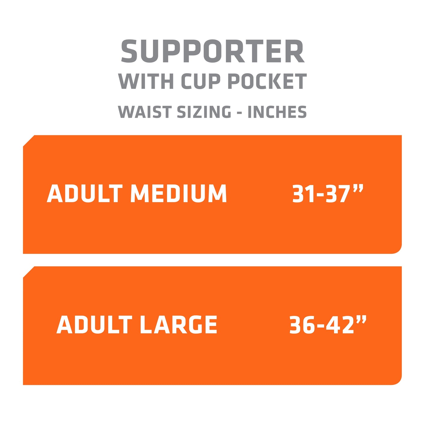 Sport Supporter with Cup Pocket, White, Size - Adult Large