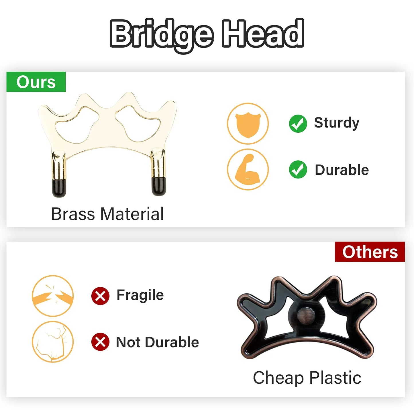 Billiard Bridge Stick Brass Interchangeable Billiard Bridge Head, Silver
