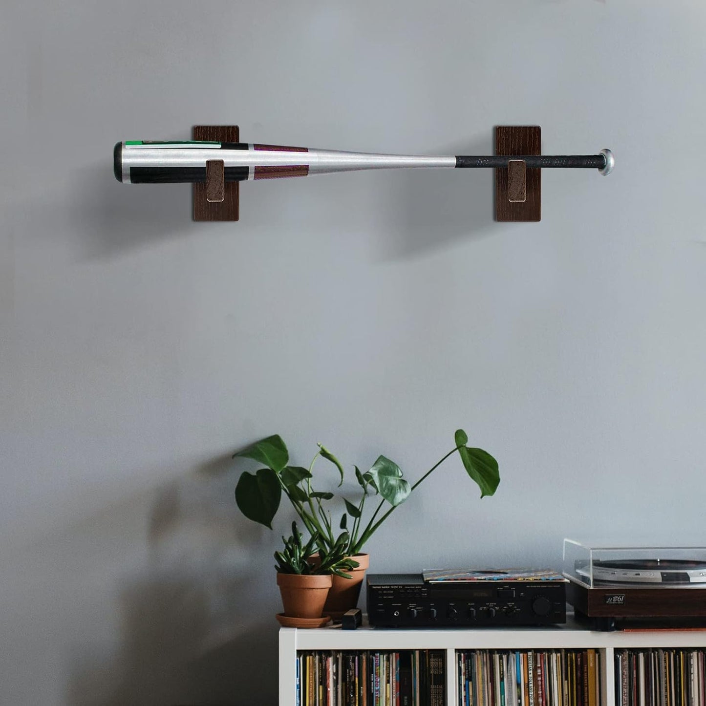 Baseball Bat Wall Mount, Horizontal Baseball Bat Holder Wall Mount for Display