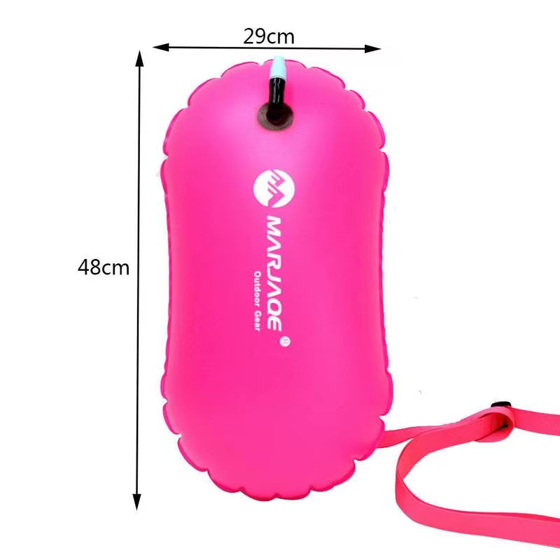 Swim Safe Buoy Tow Floats Inflatable Life Saving Swim Buoy PVC Inflated Air Drying Bag Drift Bag for Swimming Pool Open Water