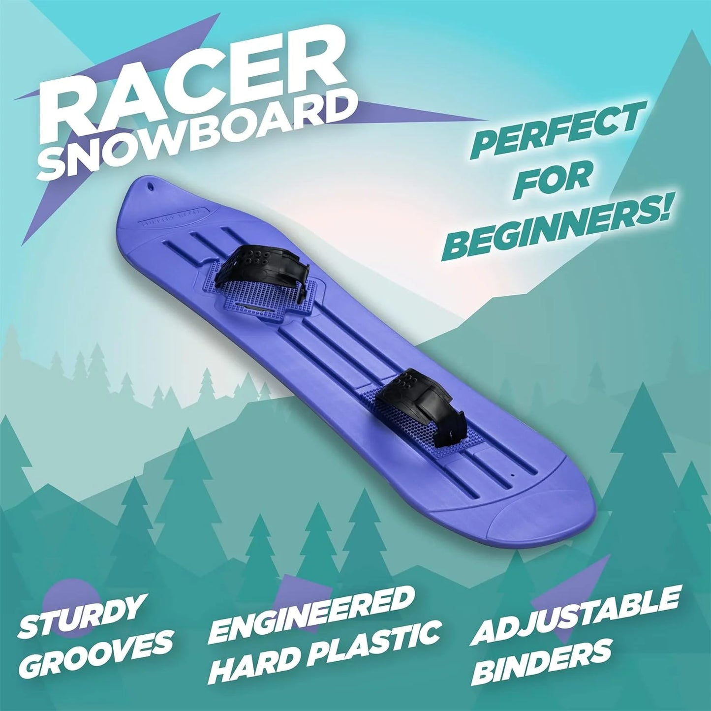 Kids Snowboard with Binders for Beginners-Purple