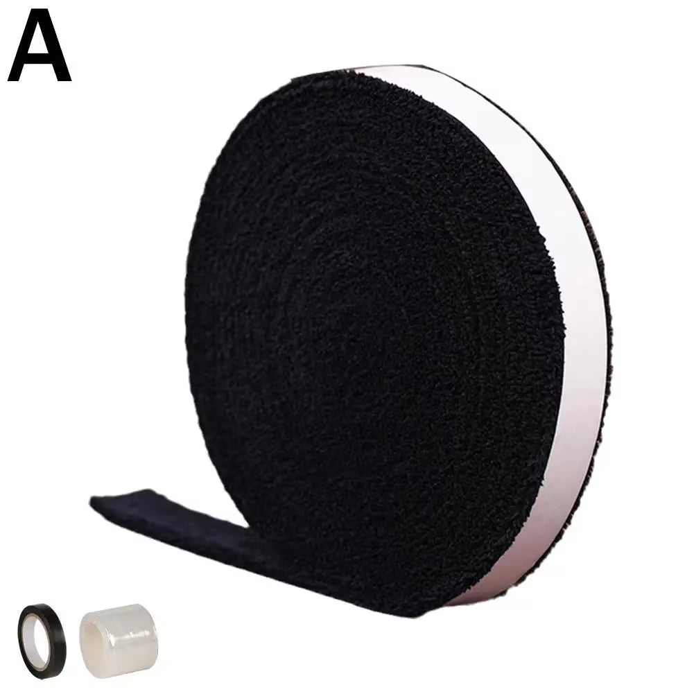 1 Reel 5M Towel Glue Grip Badminton Tennis Racket Overgrips Tape Racket Grip Grip Non-Slip Tape Band Sweat Badminton N6B9