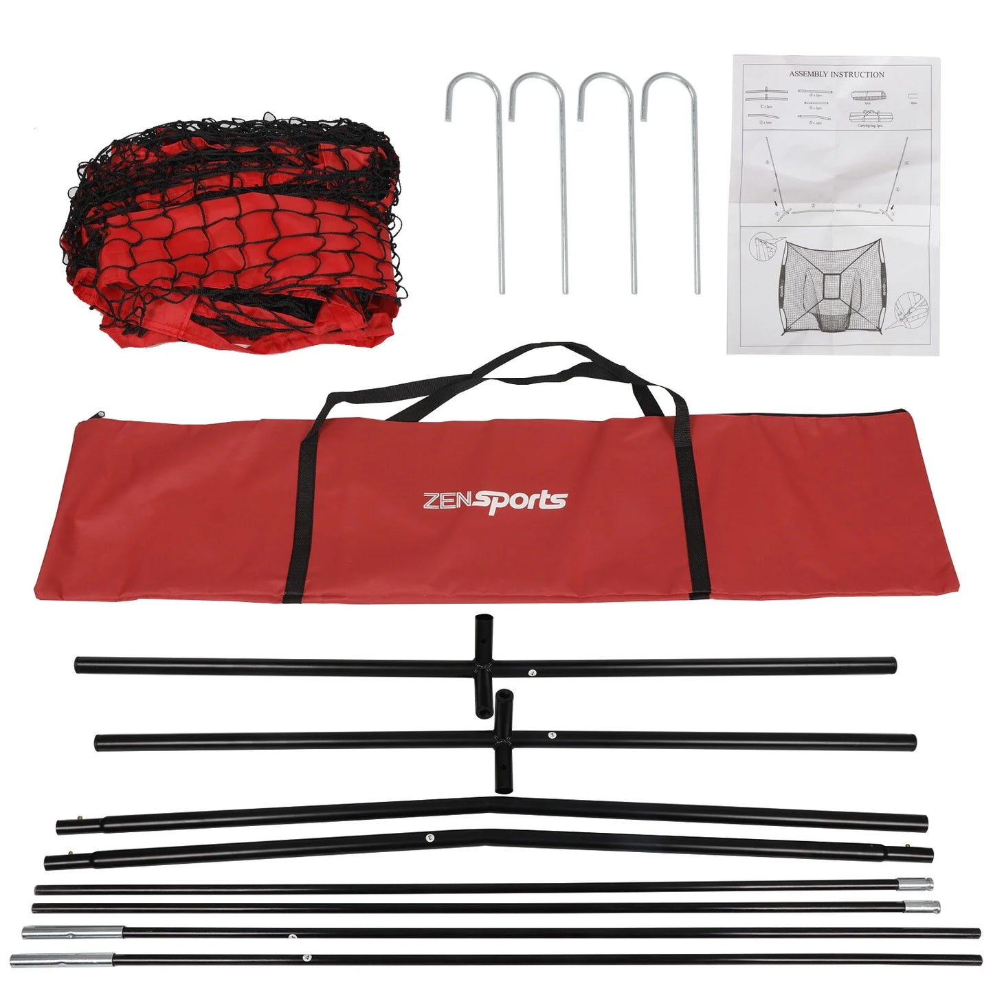 7X7Ft Portable Baseball Practice Net Softball Hitting Pitching Net W/Bag