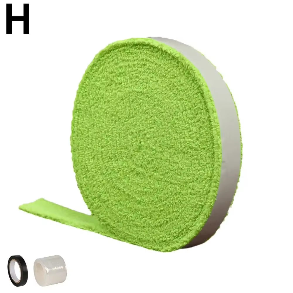 1 Reel 5M Towel Glue Grip Badminton Tennis Racket Overgrips Tape Racket Grip Grip Non-Slip Tape Band Sweat Badminton N6B9