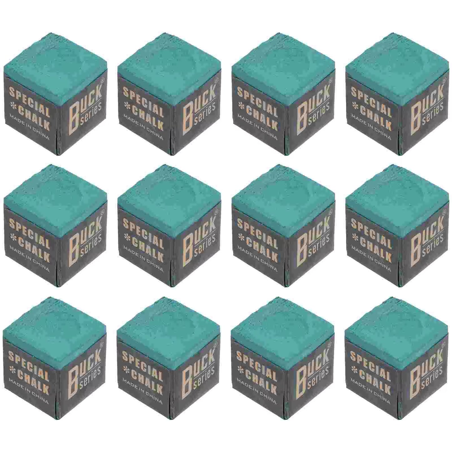 12Pcs Cue Stick Wiping Powder Pool Table Cue Chalk Billiards Playing Accessories Pool Cue Chalk Cubes for Pool Billiard Snooker