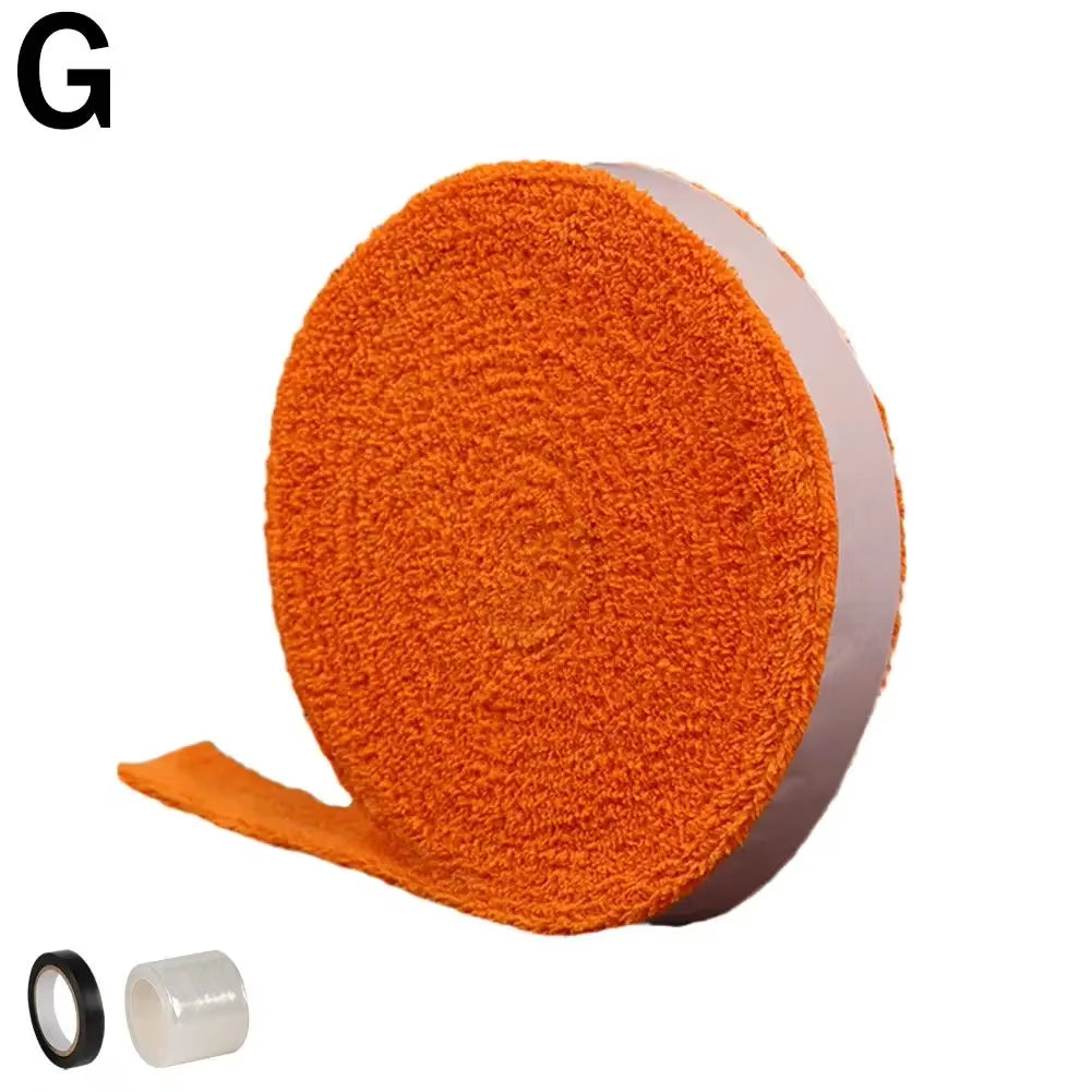 1 Reel 5M Towel Glue Grip Badminton Tennis Racket Overgrips Tape Racket Grip Grip Non-Slip Tape Band Sweat Badminton N6B9