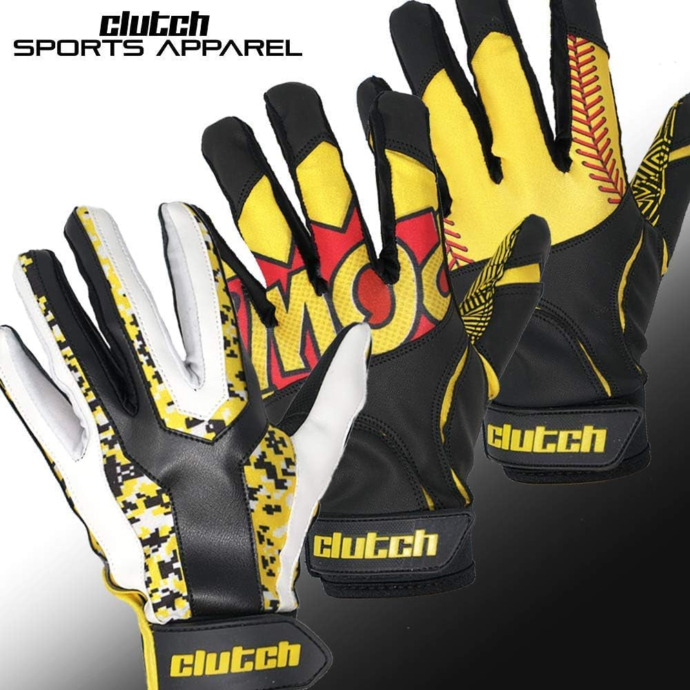 American Flag Baseball and Softball Batting Gloves - Super Grip Finger Fit for Adult, Youth - Performance Mesh & Perforated Sheep Skin Palm