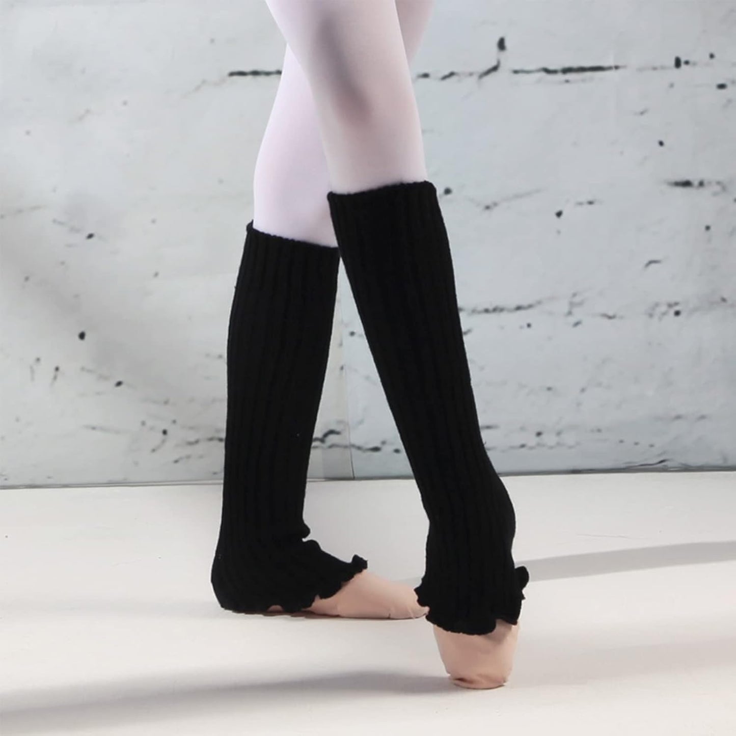 Ballet Leg Warmers for Girls Toddler Teens Stirrup Ankle Warmers Knitted Socks for Dance Practice Yoga Sports Casual