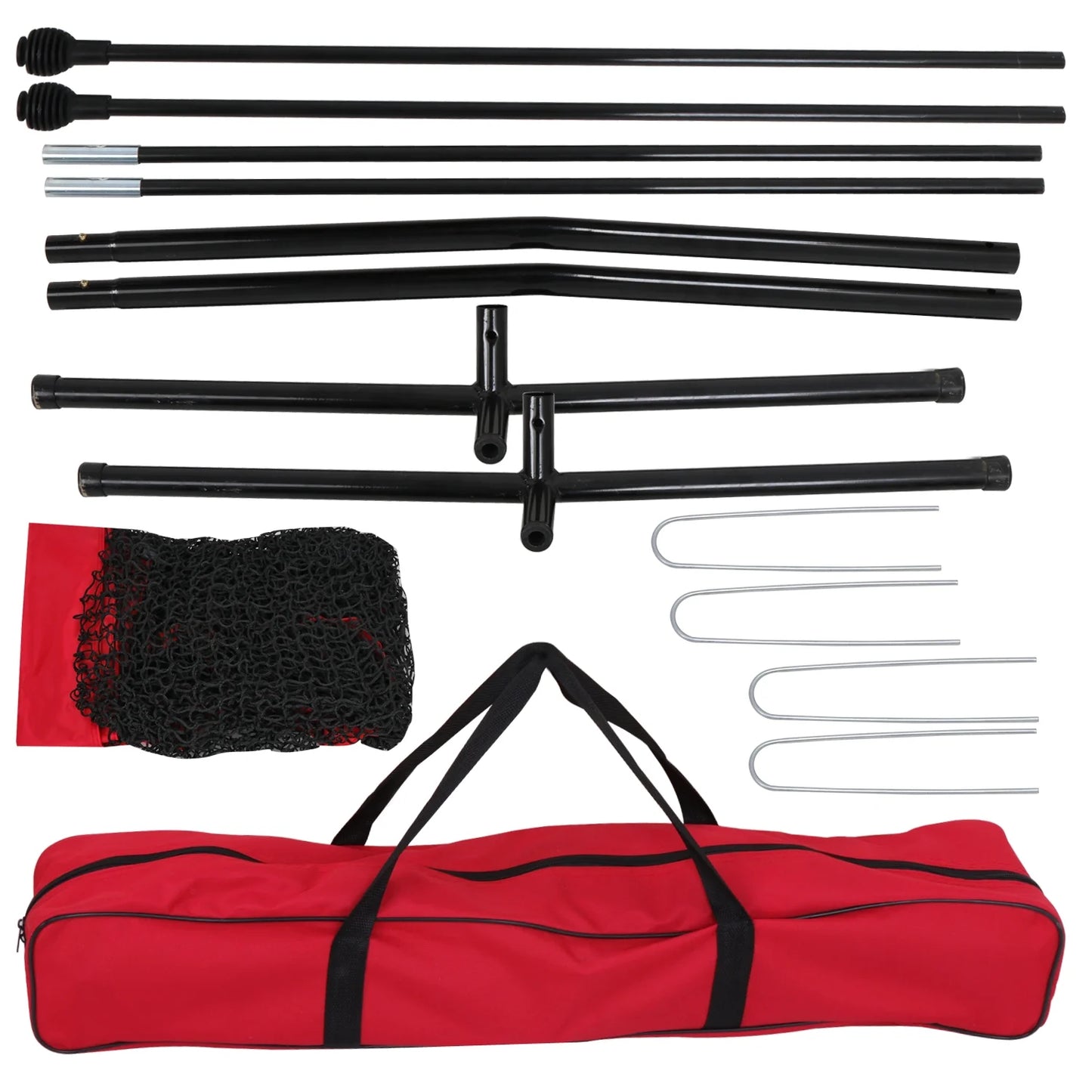 5X5Ft Portable Baseball Net Softball Practice Net W/ Carry Bag Red & Black