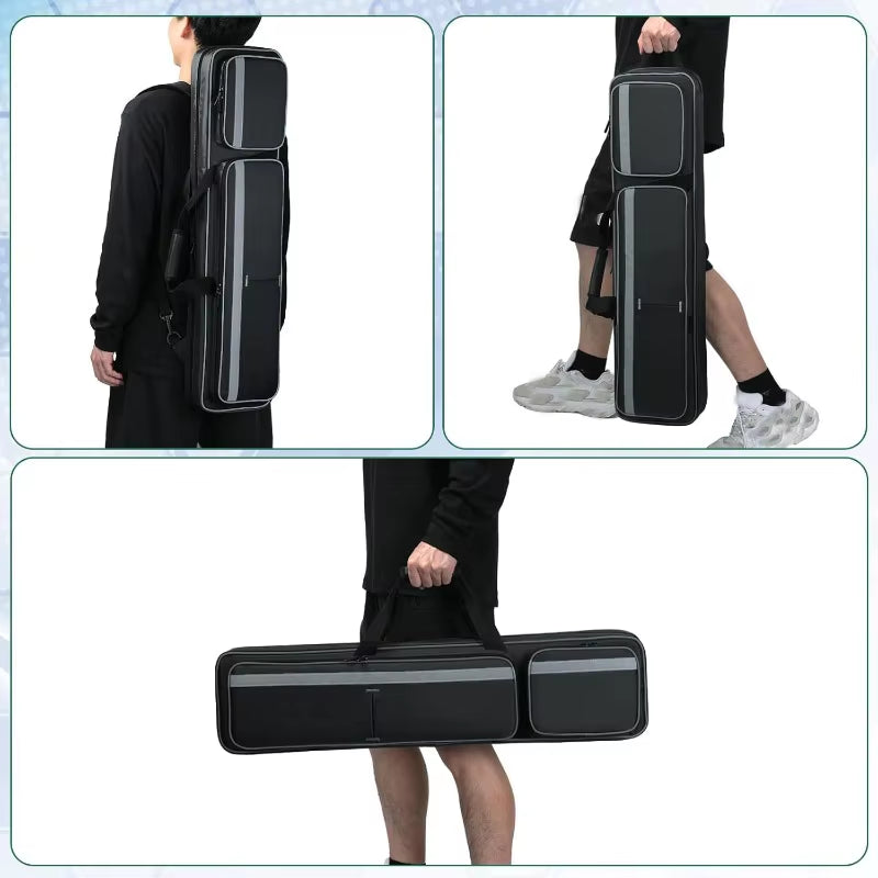 Pool Cue Case 4X5, Soft Padded with Multi-Pocket for 4 Butts and 5 Shafts, Pool Stick Case with Shoulder Straps for Pool Cue