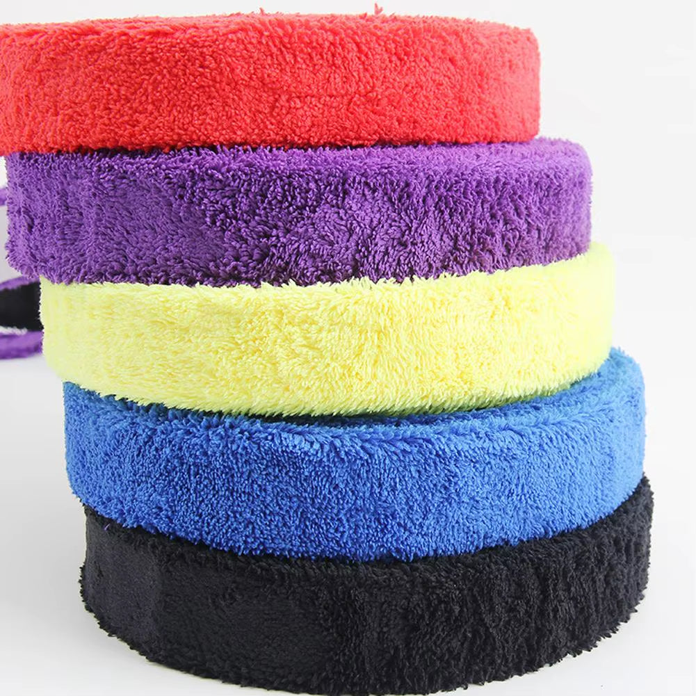1 Reel 5M Towel Glue Grip Badminton Tennis Racket Overgrips Tape Racket Grip Grip Non-Slip Tape Band Sweat Badminton N6B9
