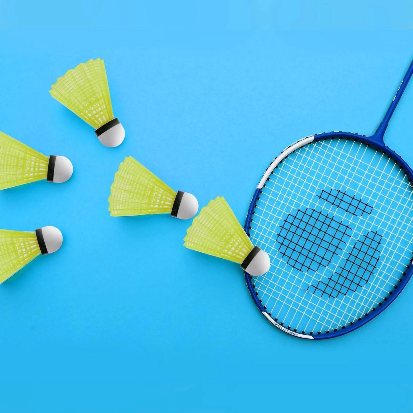12-Pack Advanced Nylon Feather Shuttlecocks,High Speed Badminton Balls (Yellow,Nylon) with Great Stability and Durability,Indoor Outdoor Sports Hight Speed Training Badminton Birdies