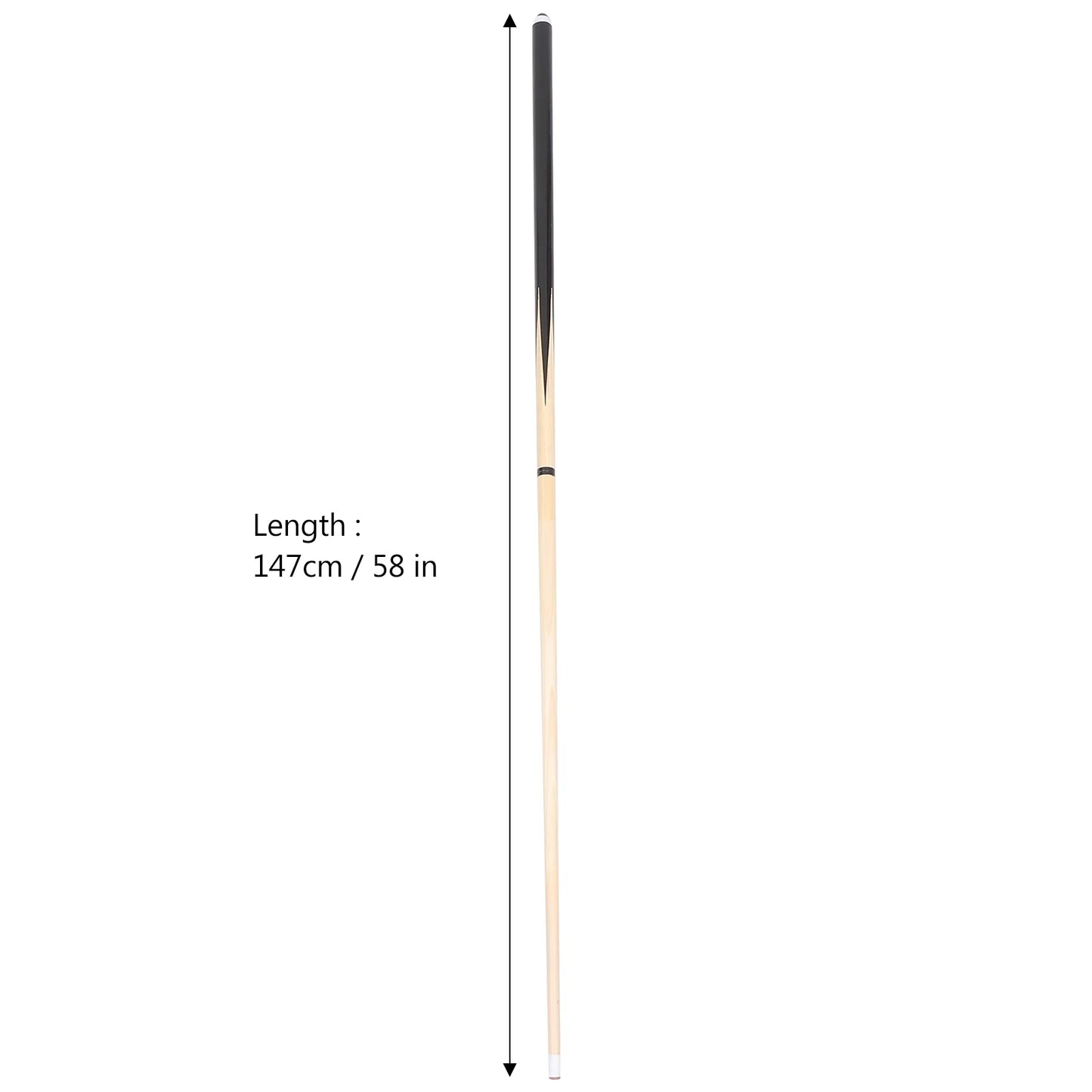 1-Piece Pool Cue Stick with 13Mm Tip 58" Professional Billiard Pool Cue Stick