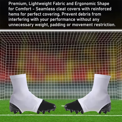 1 Pair Spats Football Cleat Covers Super Soft High Elastic Slip Resistant Solid Color Soccer Spats Sports Accessories