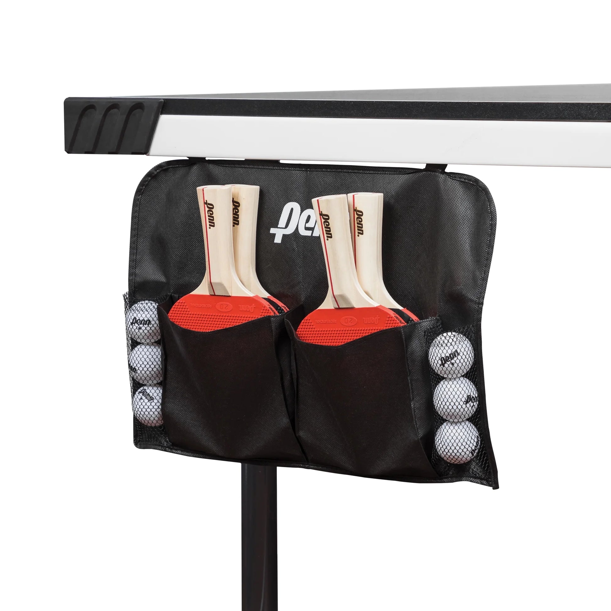 Table Tennis Accessory Set - 4 Ping Pong Paddles, 6 Balls and Storage Pocket