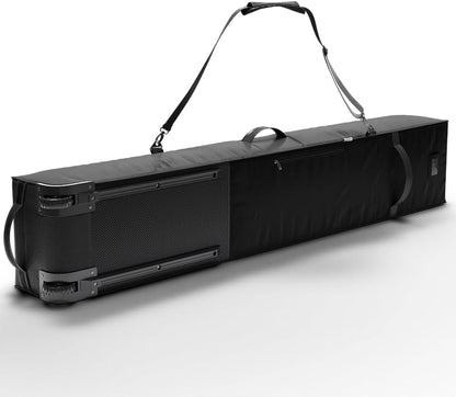 Rolling Double Ski Bag - Padded Ski Bag with Wheels for Air Travel