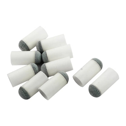 Plastic Pool Snooker Billiard Cue Stick Slip Push on Tips Gray 0.5" Dia 10Pcs