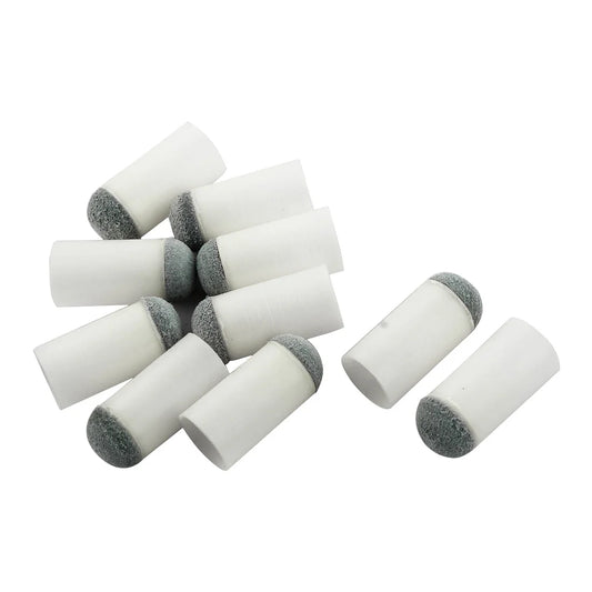 Plastic Pool Snooker Billiard Cue Stick Slip Push on Tips Gray 0.5" Dia 10Pcs