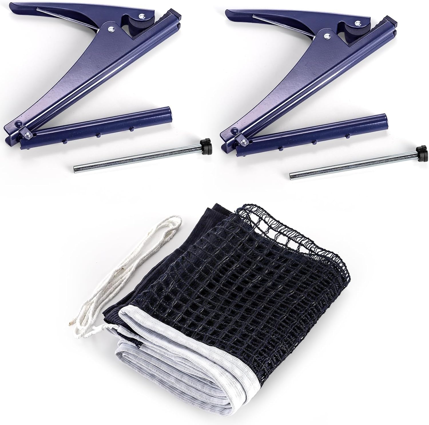 Collapsible Table Tennis Net,Training Competition Professional Ping Pong Net Portable Posts with Adjustable Strength Clip,Stable Base for Standard Table