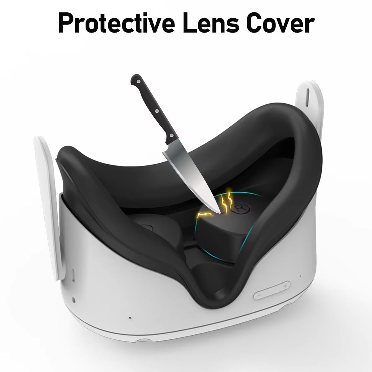 Face Pad Cover for Oculus Quest 2 with Lens Covers Protectors Washable VR Silicone Covers for Meta Quest 2 VR Accessories