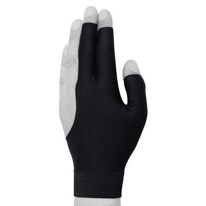 Billiard POOL CUE GLOVE - Pro Series - Black - Open Fingers (X-Large)
