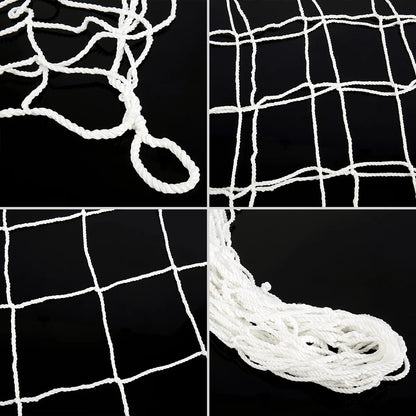 Soccer Goal Net Heavy Duty Polyethylene Anti-Impact Football Post Net Foldable Portable Soccer Net Football Game Equipment for Club School Football Match Training