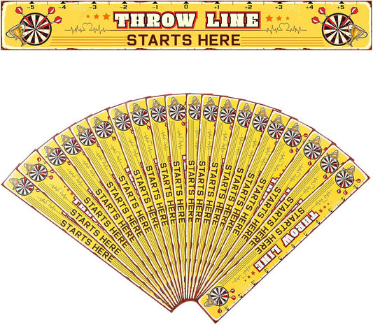 20 Pcs Dart Throw Line Floor Sticker PVC Dart Board Line Stickers Board Floor Marker Toe Line Marker for Target Game Players Lovers Party Accessories, 23 X 3.15 Inch