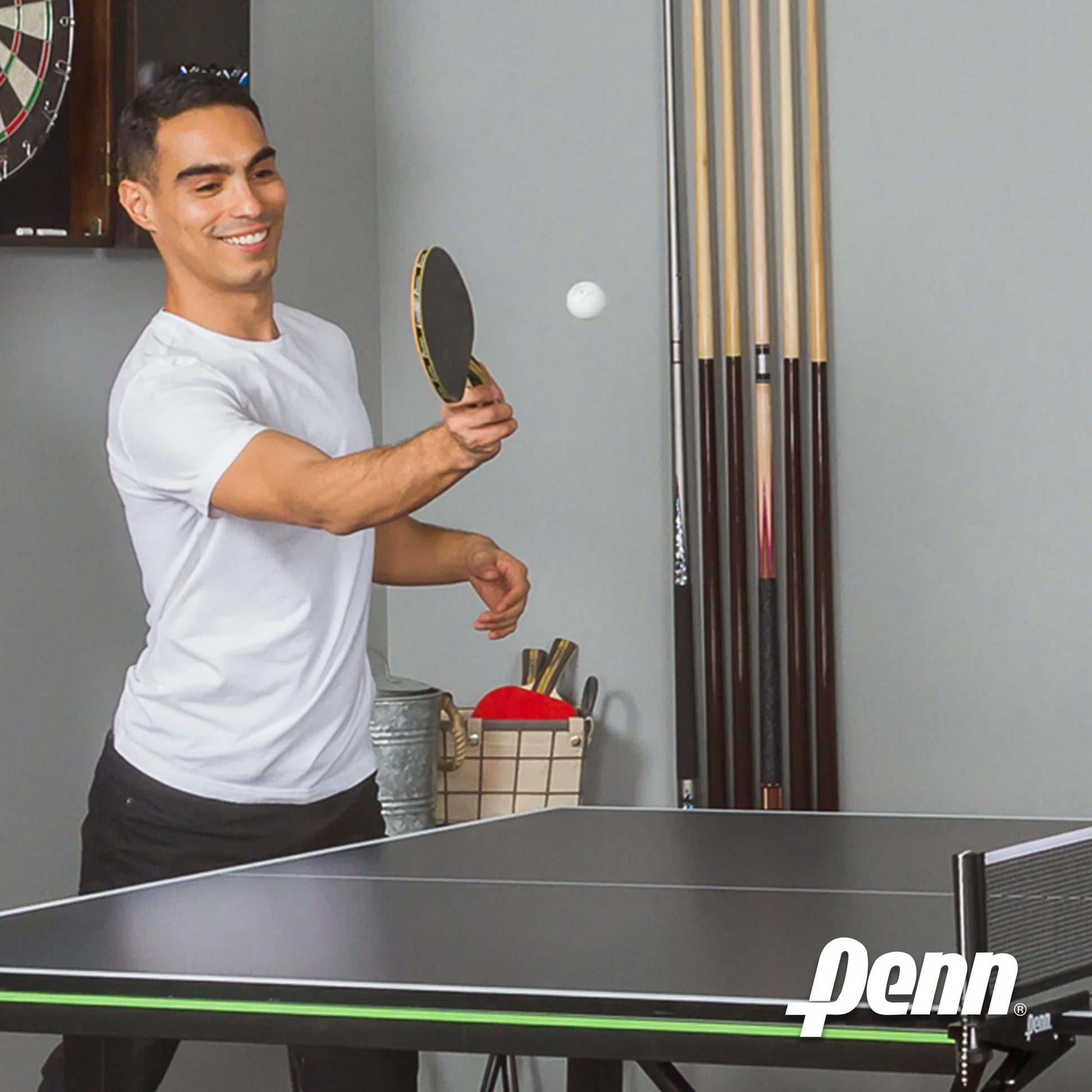 Table Tennis Accessory Set - 4 Ping Pong Paddles, 6 Balls and Storage Pocket