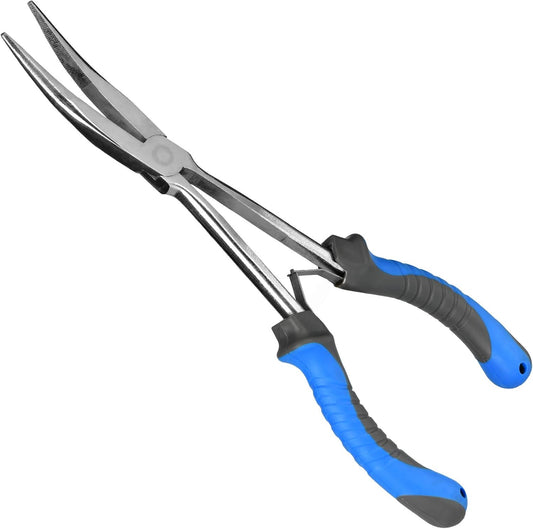 F05 Hook Remover Long Nose Fishing Pliers 11 Inches PTFE Plated