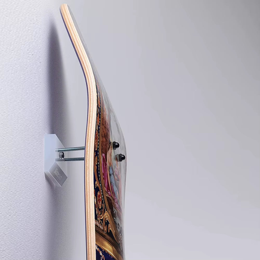 Skateboard Wall Mount Longboard Deck Hanger Display Stand Transparent Acrylic Indoor Floating Skateboard Storage Holder Rack