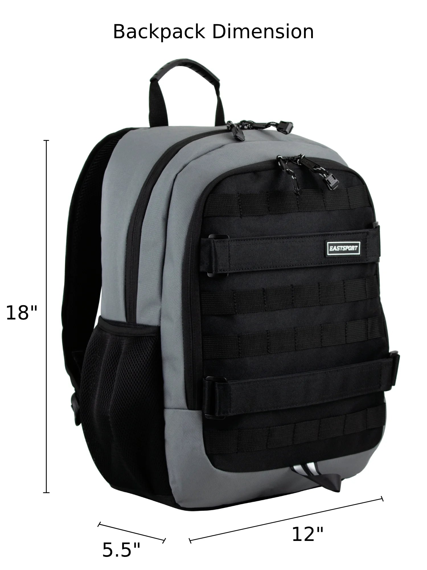 Skatepark 180 Skater Backpack, Grey Flannel