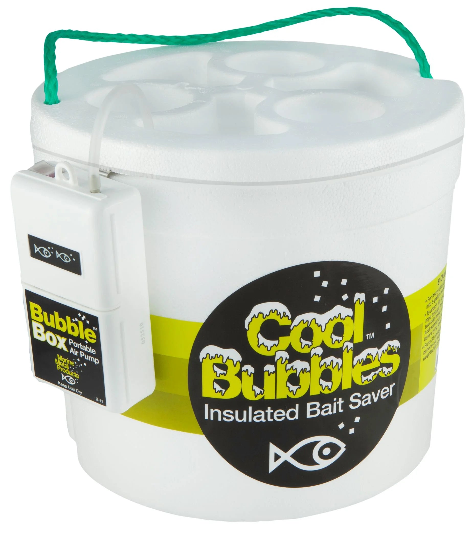 Cool Bubbles 8 Qt Styrofoam Bucket with Bubble Box Aerator