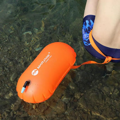 Swim Safe Buoy Tow Floats Inflatable Life Saving Swim Buoy PVC Inflated Air Drying Bag Drift Bag for Swimming Pool Open Water