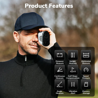 Laser Hunting/Golf Rangefinder,7X Magnification Clear View 1200 Yards, Slope Measurement