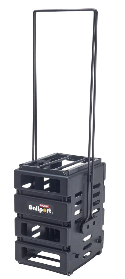 Mini Ballport Tennis Ball Pick up Hopper - Holds 36 Balls - Black