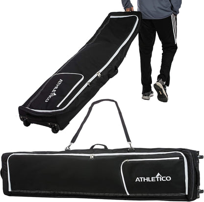 Rolling Double Ski Bag - Padded Ski Bag with Wheels for Air Travel