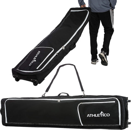 Rolling Double Ski Bag - Padded Ski Bag with Wheels for Air Travel
