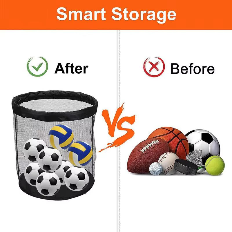 Mesh Sports Ball Bag 15L Mesh Ball Bag Large Sports Ball Bag Outdoor Organizer for Holding Basketball Volleyball Baseball