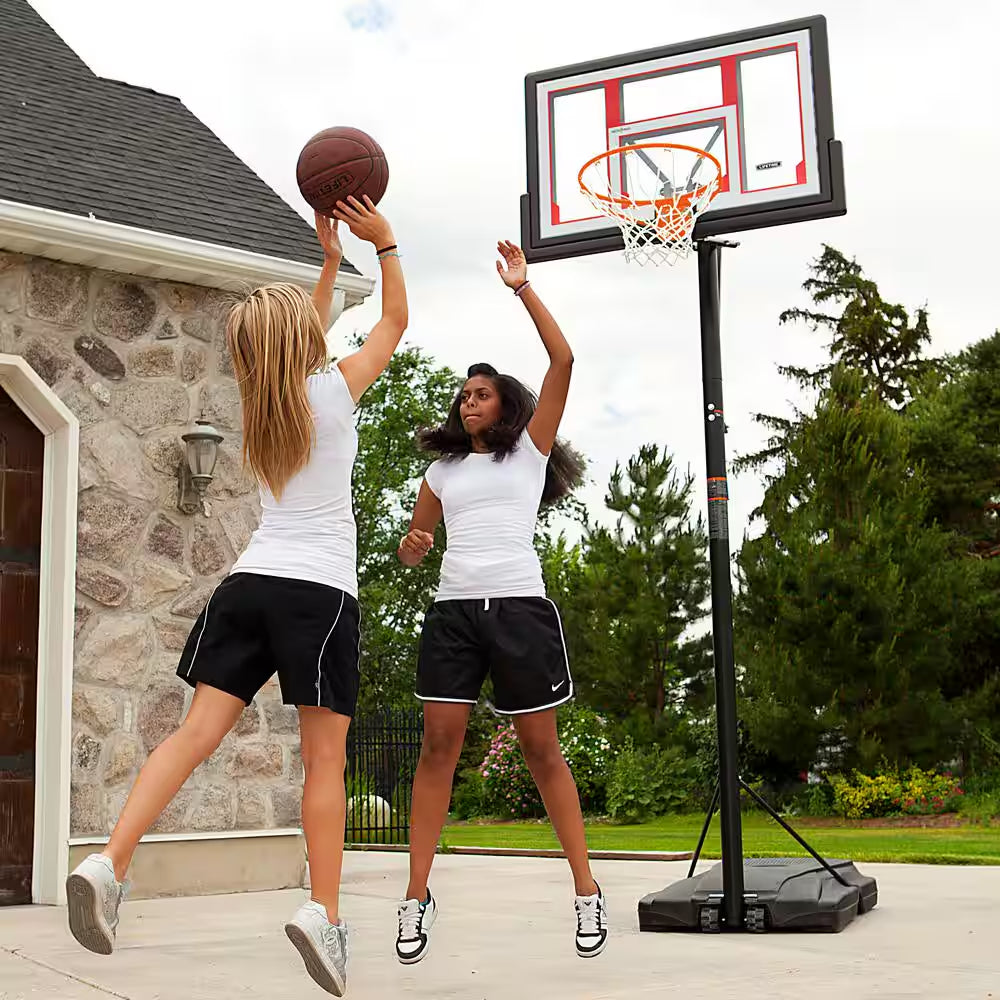 48 In. Polycarbonate Adjustable Portable Basketball Hoop