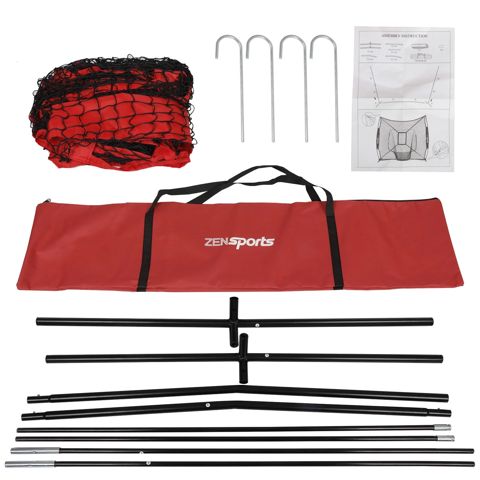 7X7Ft Portable Baseball Practice Net Softball Hitting Pitching Net W/Bag