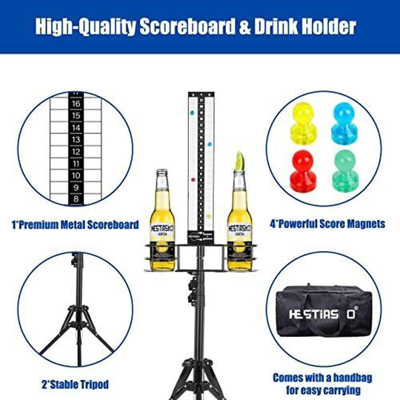 Cornhole Scoreboard, Metal Magnetic Cornhole Score Keeper with Carrying Bag