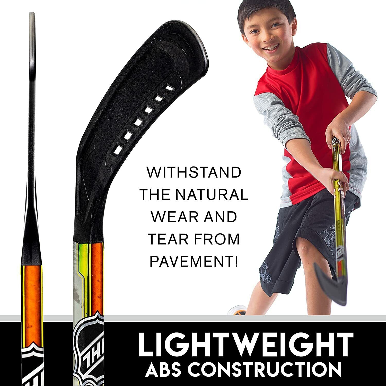 Franklin Sports Youth Street Hockey Set Includes 2 Hockey Sticks and 1 Ball