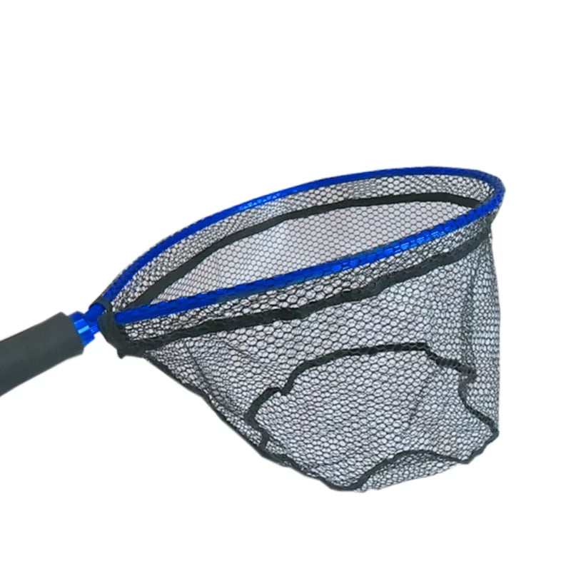 Portable Aluminum Alloy Fishing Net, Non-Slip Pole, Catching Fishes, Landing Net, Convenient, Red