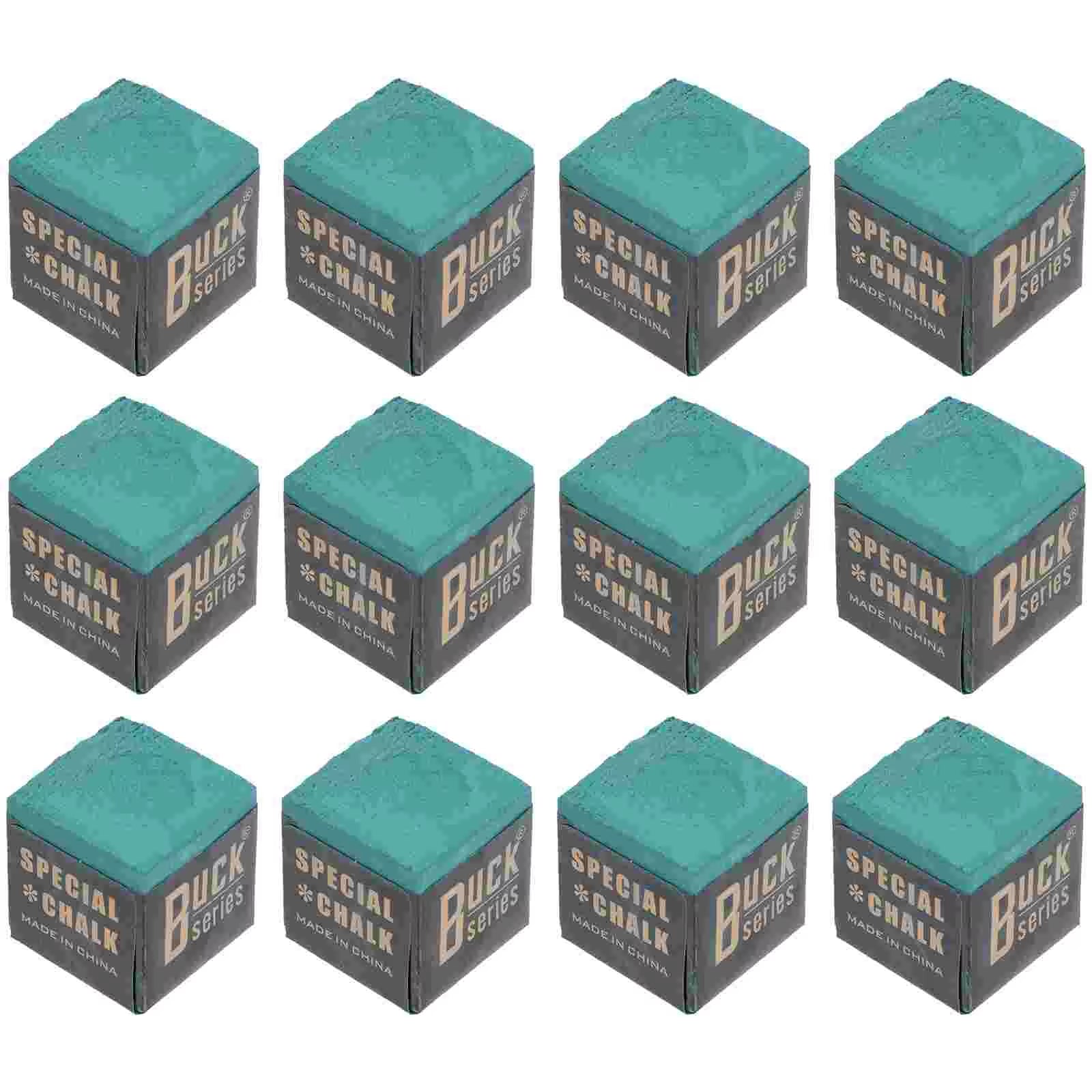 12Pcs Cue Stick Wiping Powder Pool Table Cue Chalk Billiards Playing Accessories Pool Cue Chalk Cubes for Pool Billiard Snooker